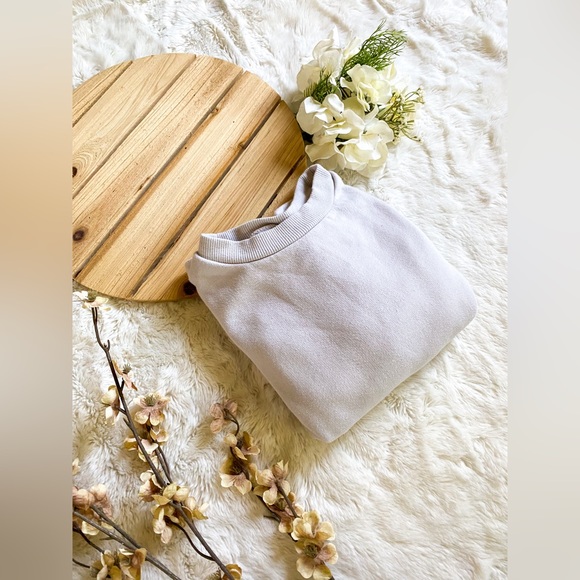 Wild Fable | Cropped Light Grey Sweatshirt - Picture 1 of 5